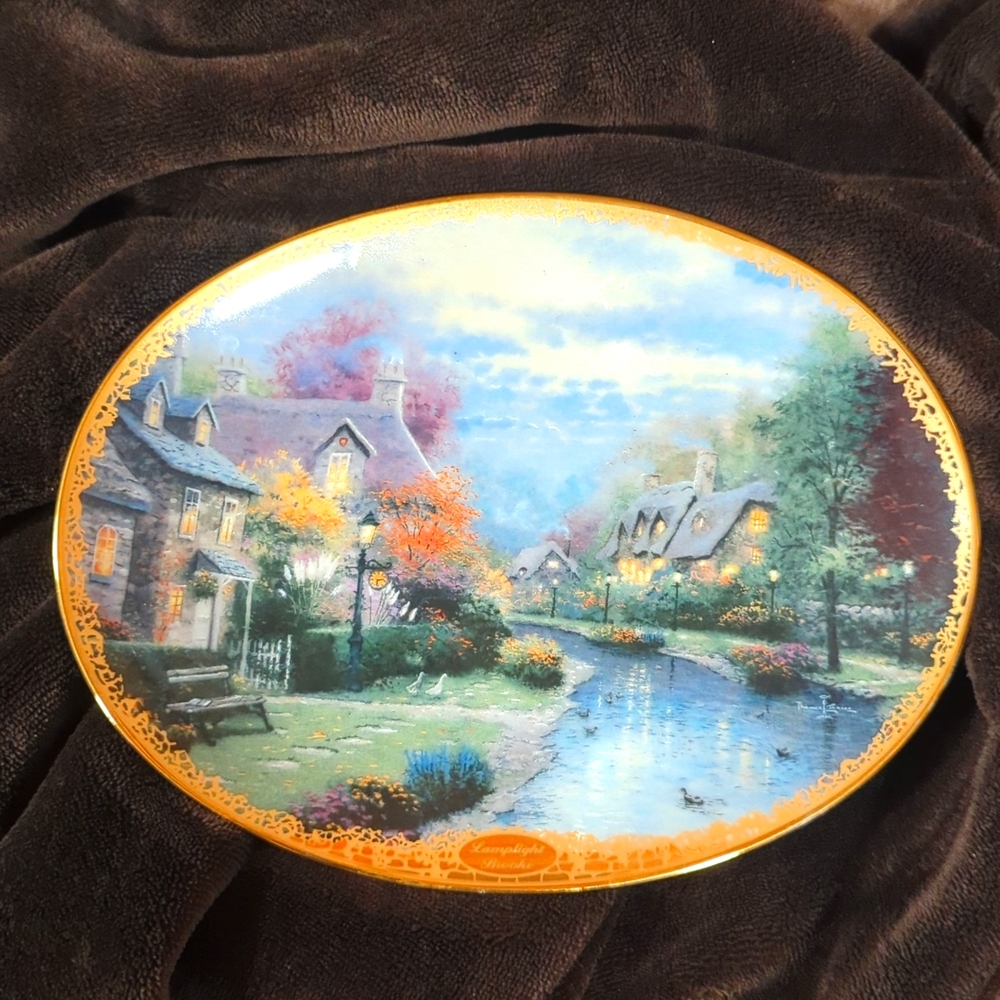 Thomas Kinkade “Lamplight Brooke” First Issue Plate #1456G